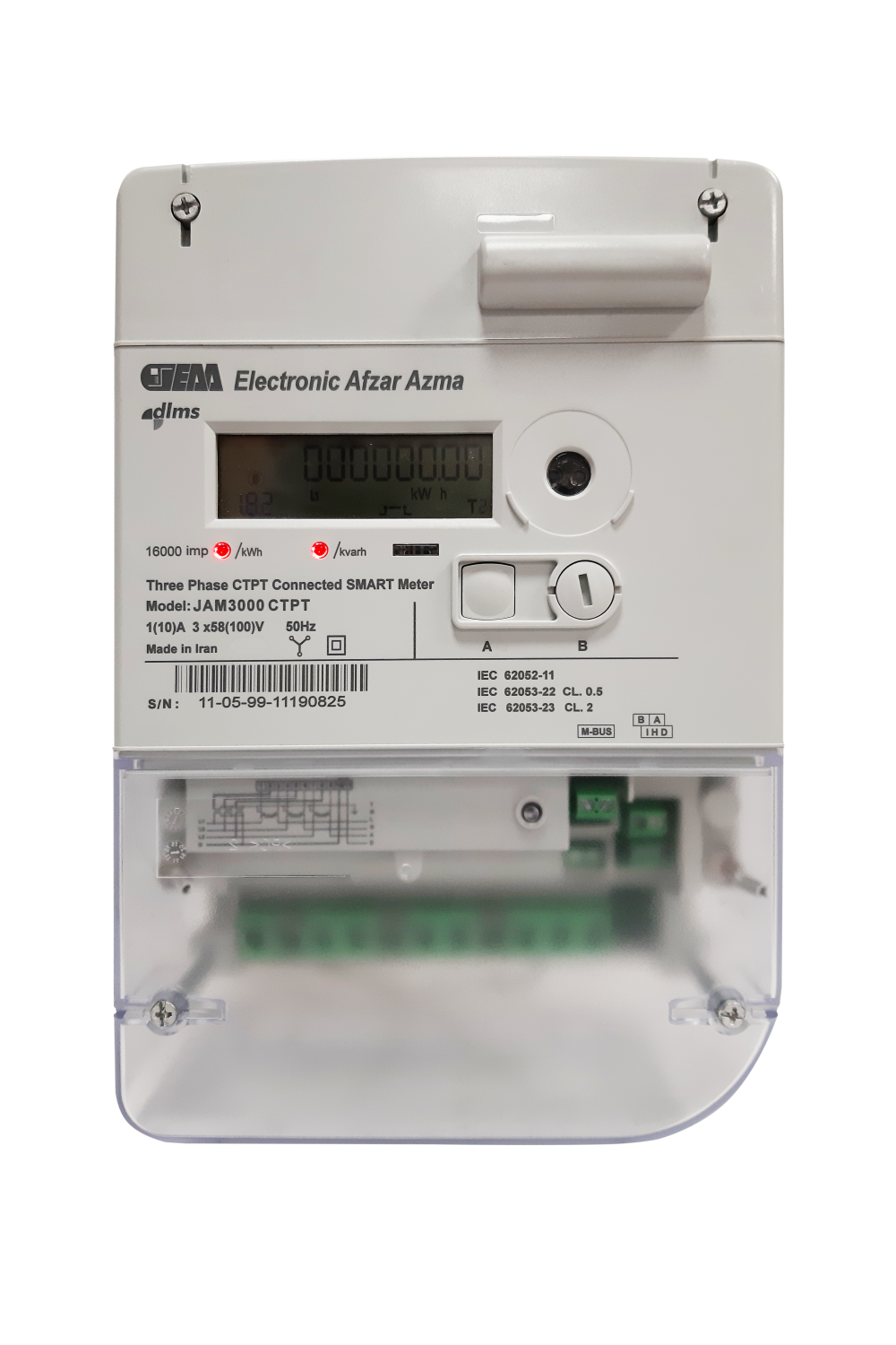 Smart Three-Phase Meter – Primary Connection (CT/PT Connection) - Model JAM3000 CTPT